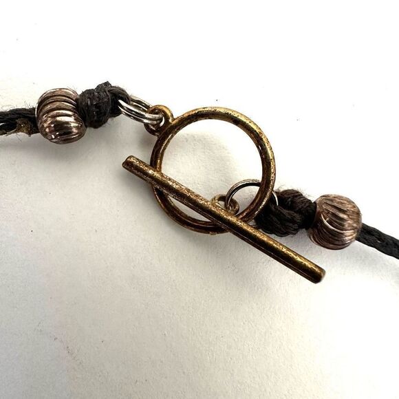 Silver tone and red  circle choker  necklace - Picture 8 of 8